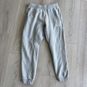 Nike Men's Fleece Drawstring Swoosh Logo Performance Gray Sweatpants Size M